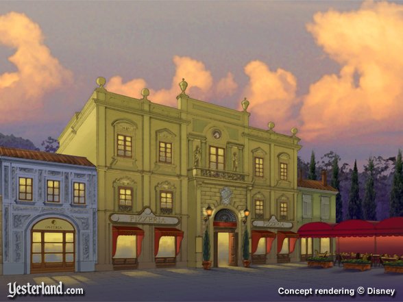 Concept rendering of Via Napoli at Epcot