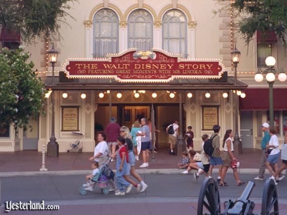 The Walt Disney Story marquee at Disneyland, 2000