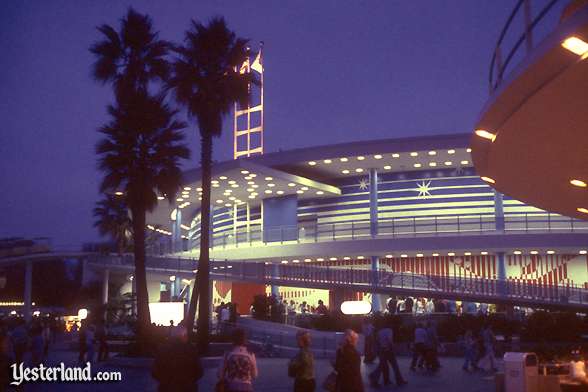 The Carousel Theater, home of America Sings, at night
