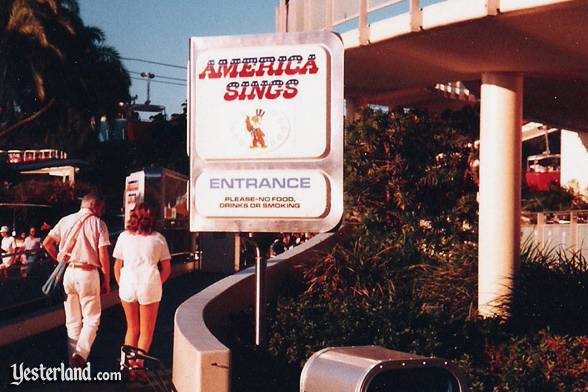 Disneyland America Sings sign