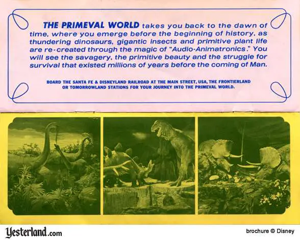 Scan of Disneyland '66 Brochure, The Primeval World