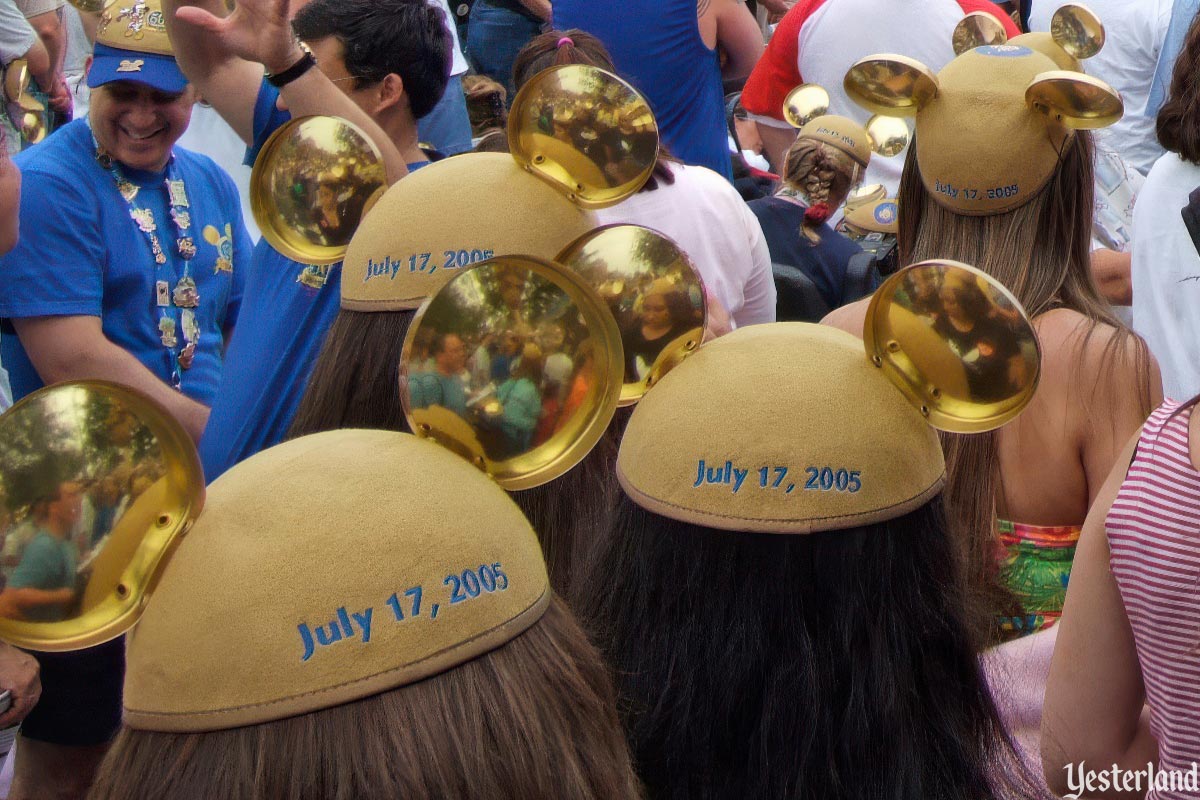 Golden Mouse Ears at Disneyland, July 17, 2005