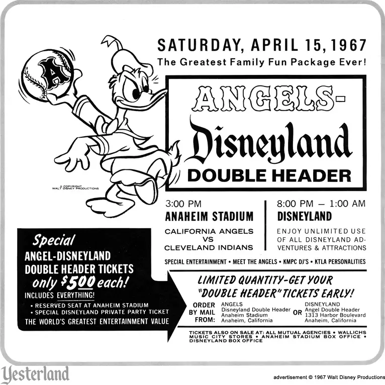 Angels Disneyland advertisement, 1967