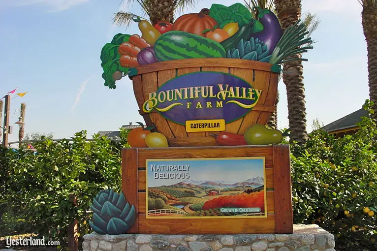 Sign for Bountiful Valley Farm at Disney's California Adventure