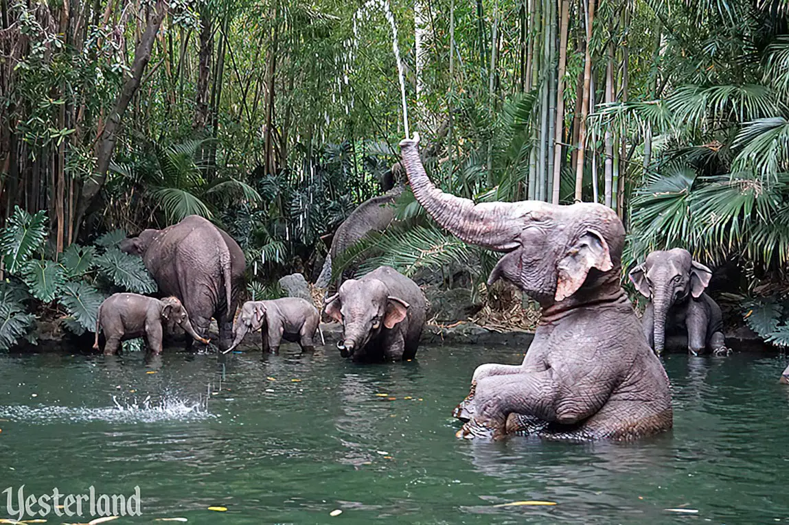 Jungle Cruise elephants at Disneyland