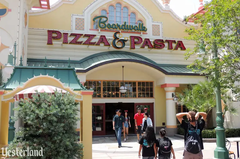 Boardwalk Pizza & Pasta exterior at Disney California Adventure