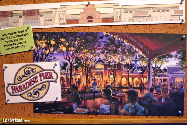 Boardwalk Pizza & Pasta artwork in Blue Sky Cellar at Disney California Adventure