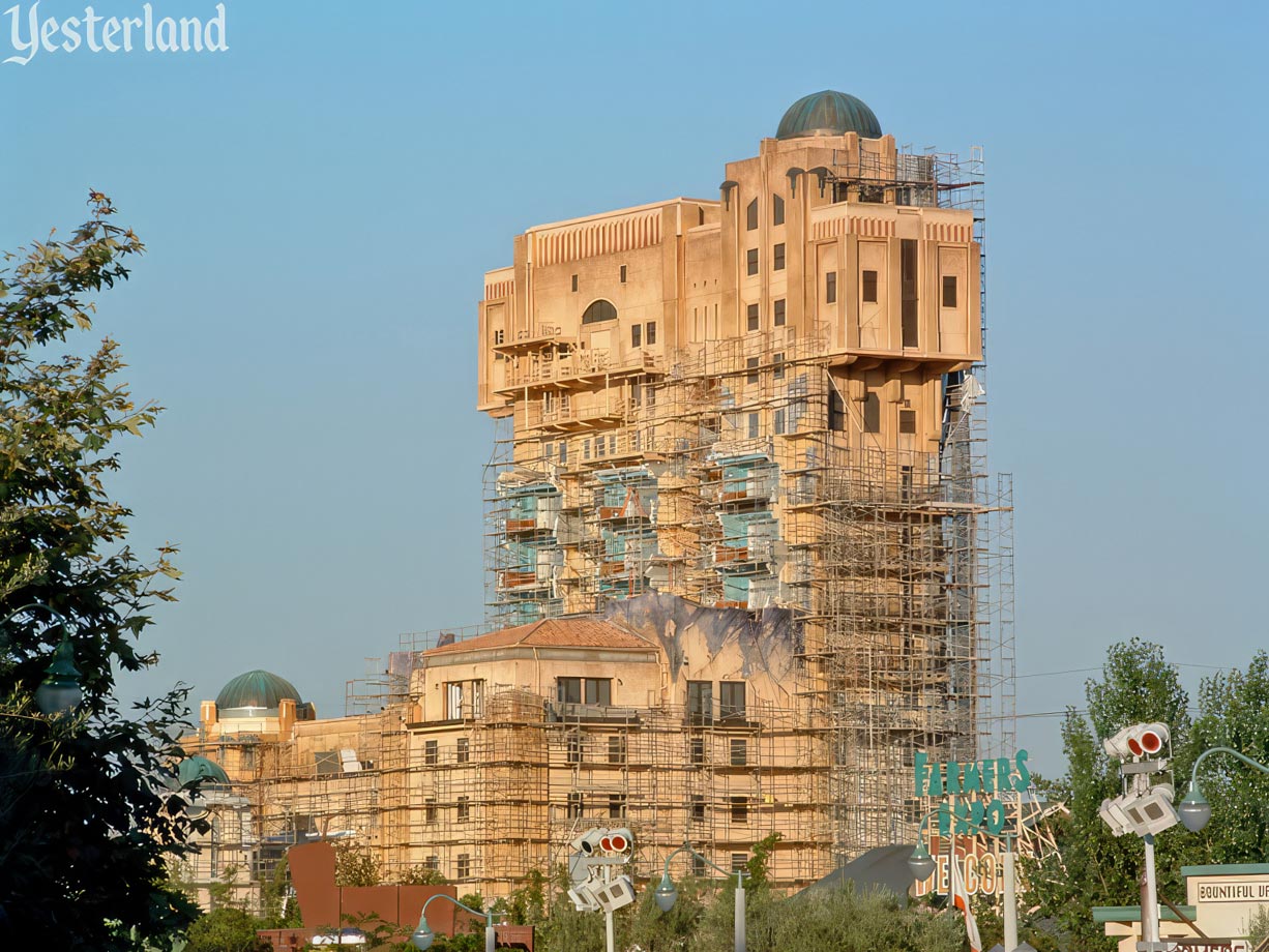 Construction of The Twilight Zone Tower of Terror at Disney’s California Adventure