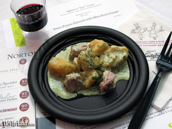Sample at culinary demo at Epcot Food and Wine Festival, 2009