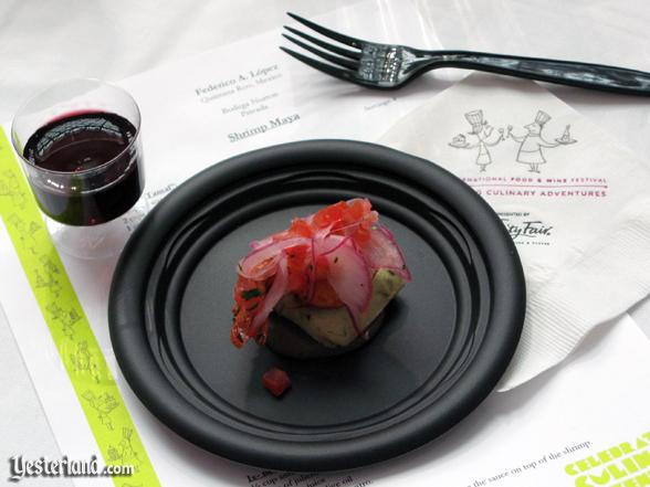 Sample at culinary demo at Epcot Food and Wine Festival, 2009