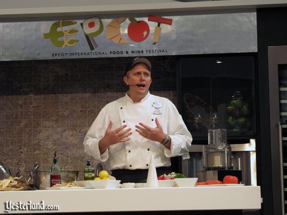 Chef at culinary demo, Epcot Food and Wine Festival, 2009