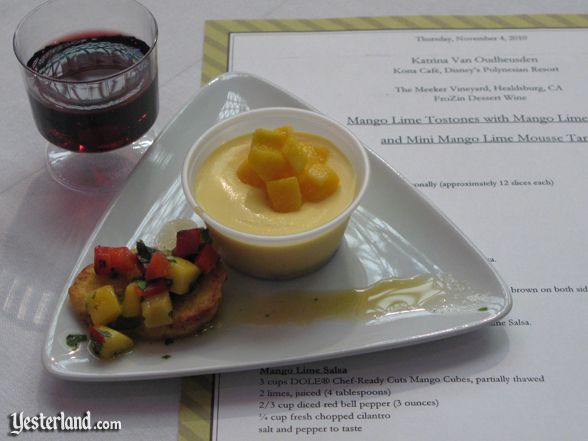 Sample at culinary demo at Epcot Food and Wine Festival, 2010