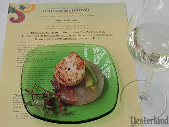 Culinary demo, Epcot Food and Wine Festival, 2013