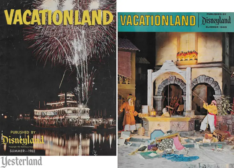 Cover of Disneyland’s Vacationland Magazine, Summer 1962 and Summer 1968