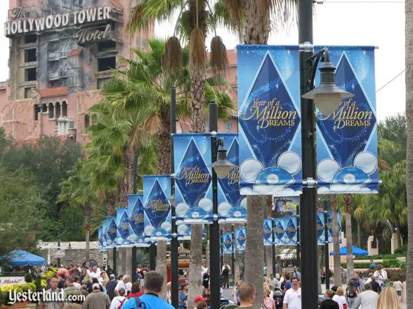Banners for The Year of a Million Dreams at Disney’s Hollywood Studios