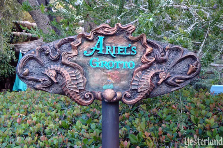 Ariel’s Grotto sign at Triton’s Garden, Disneyland: 2008, Chris Bales