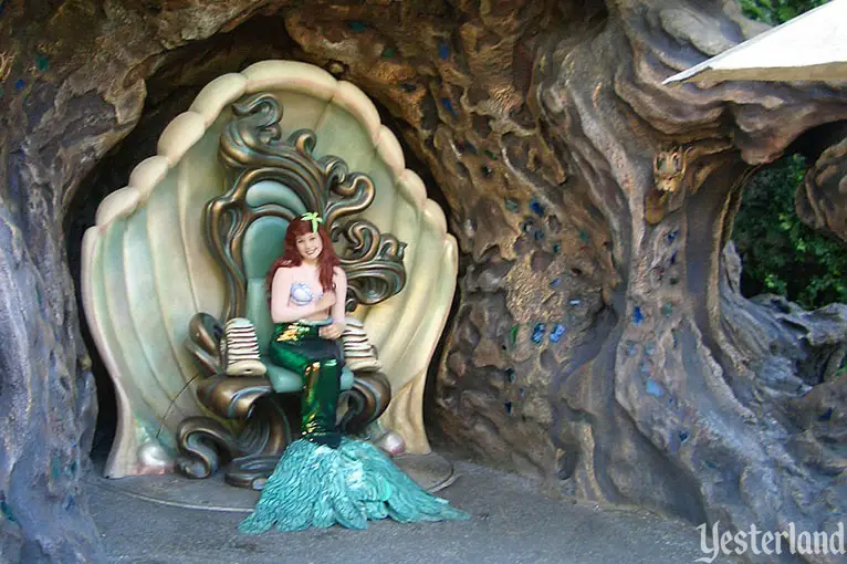 Ariel waving at Triton’s Garden, Disneyland: 2003, by Allen Huffman