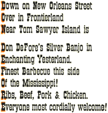 Down on New Orleans Street, Over in Fronterland...