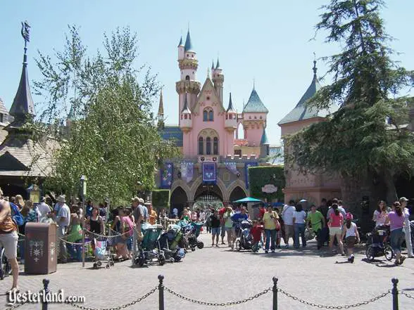 TSleeping Beauty Castle from inside Fantasyland at Disneyland