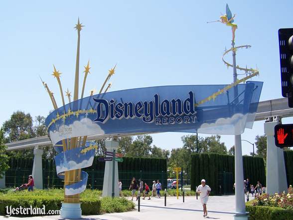 entrance sign at Disneyland