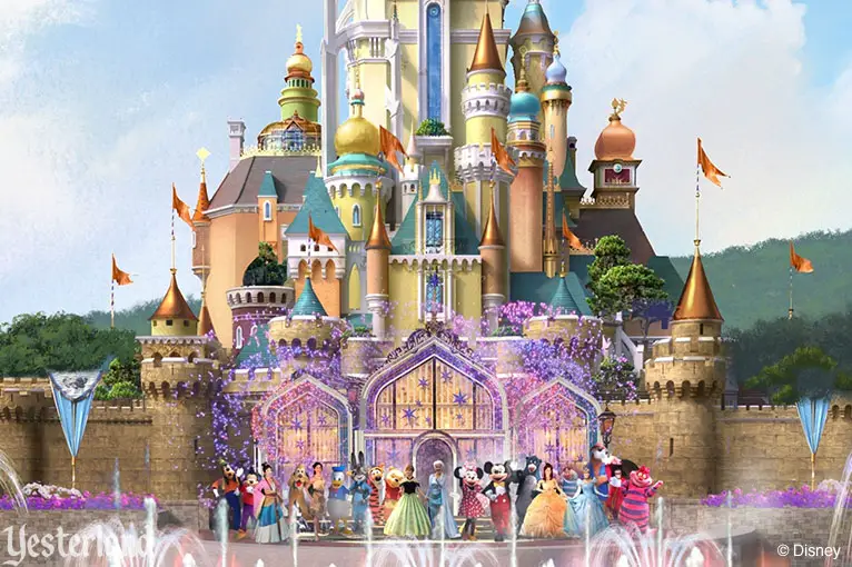 Concept art for Hong Kong Disneyland castle transformation