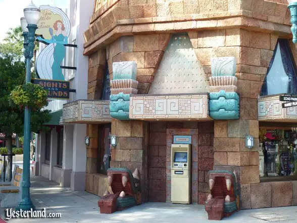 Disney: Chase ATM niche (Mesoamerican Revival façade)