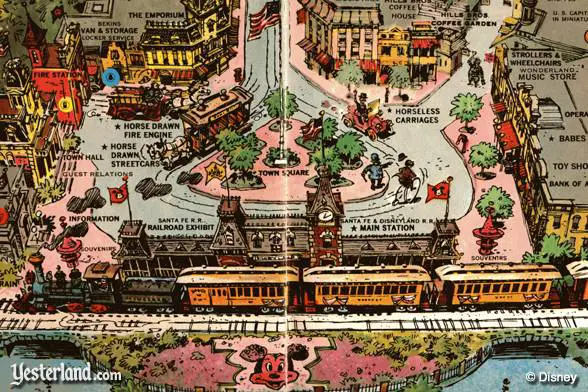 Scanned image of a small section of the 1962 Disneyland souvenir map