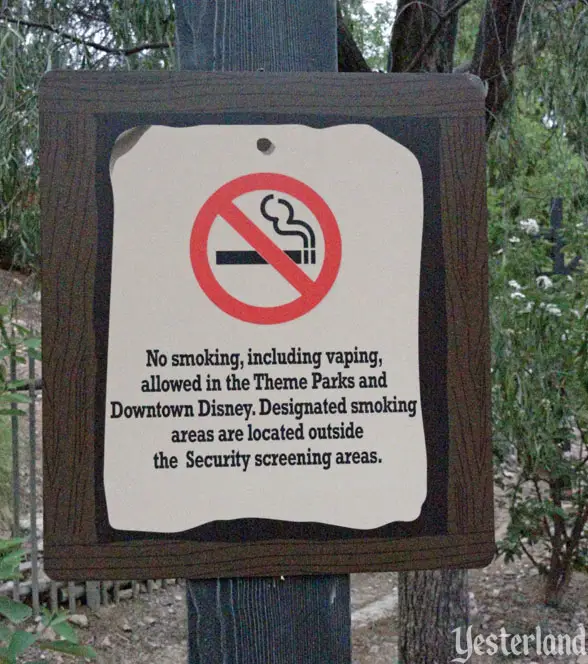 No smoking at Disneyland