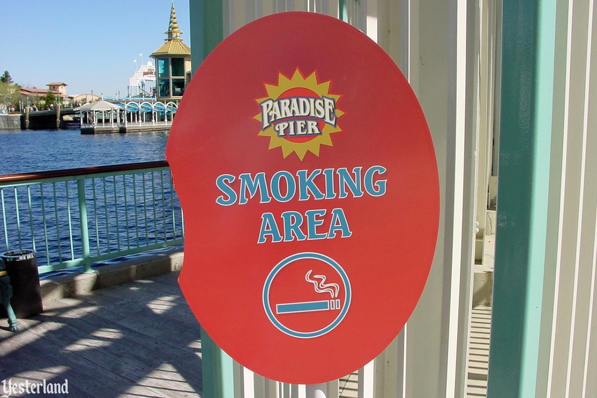 Desginated smoking at Paradise Pier, Disney’s California Adventure