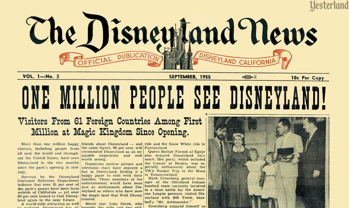 Disneyland news, Spetember 1955