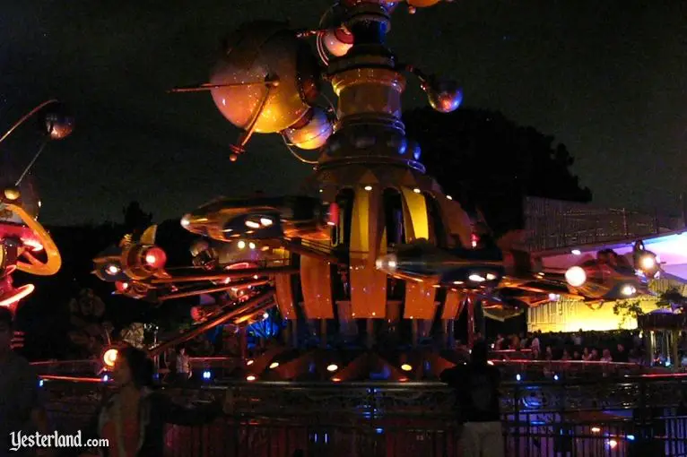 Astro Orbitor at Disneyland at night