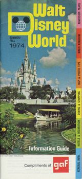 cover of Walt Dismey World Information Guide, Summer/Fall 1974