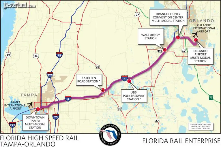 Image for an article about Florida High Speed Rail and Walt Disney World