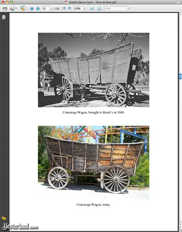 Sample page from Knott’s Berry Farm, Then and Now
