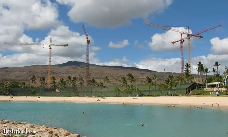 Disney construction cranes at Ko Olina, Hawai‘i