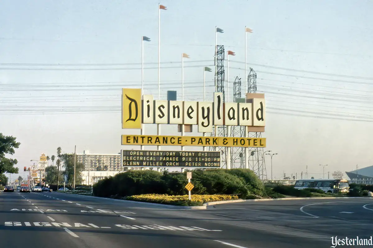 Disneyland Harbor Blvd. sign in 1974