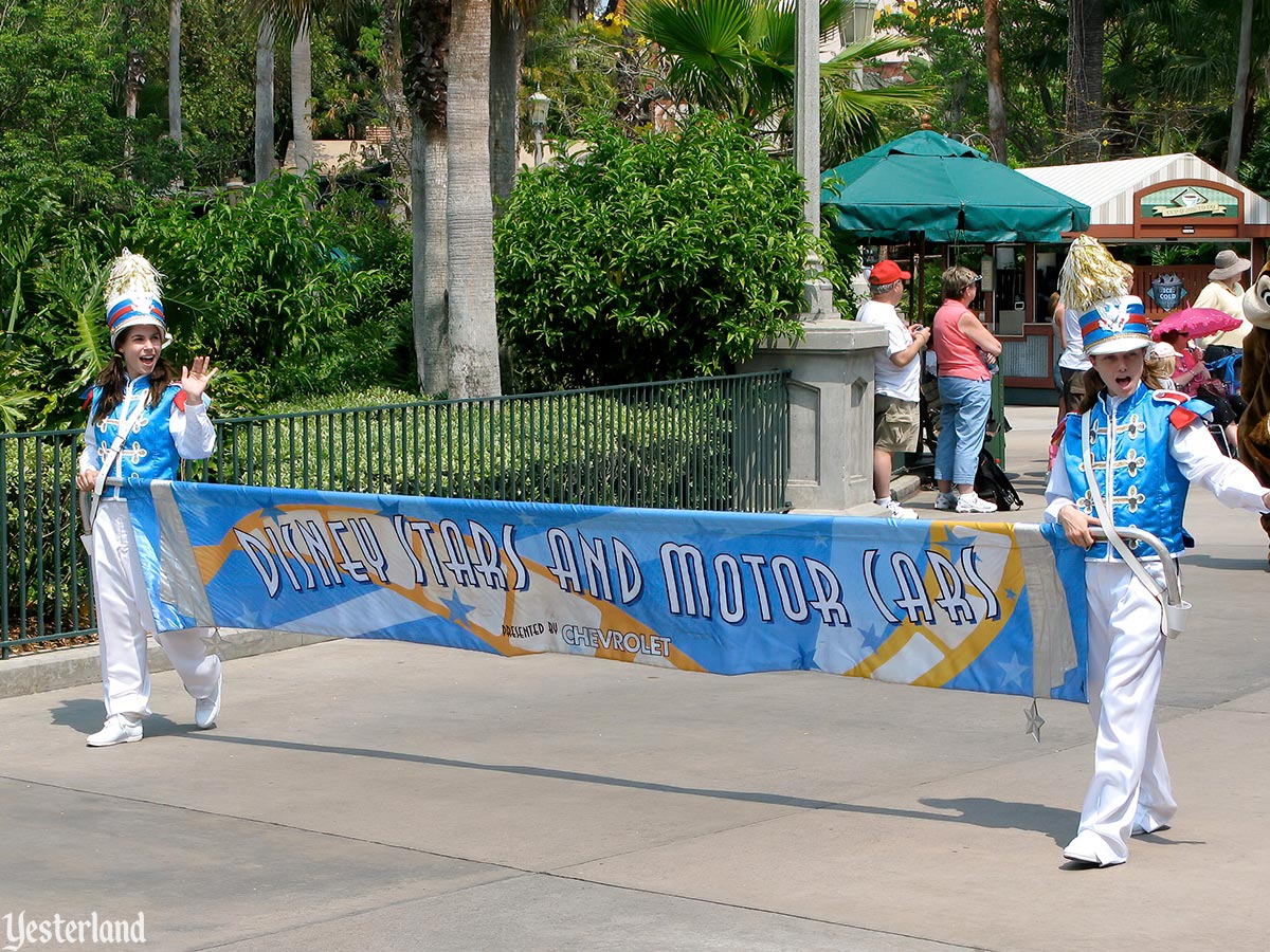 opening banner in Disney Stars and Motor Cars parade