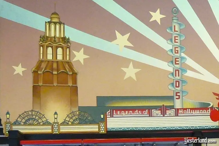 Legends of Hollywood mural detail showing the Carthay Circle Theatre (2011 photo)