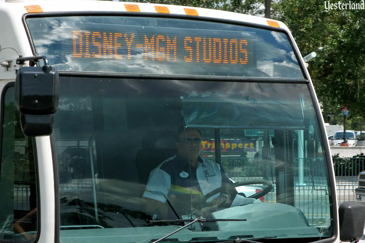 Disney-MGM Studios destination on a WDW bus