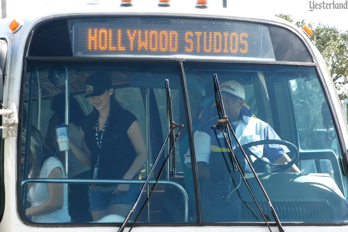 Disney’s Hollywood Studios destination on a WDW bus