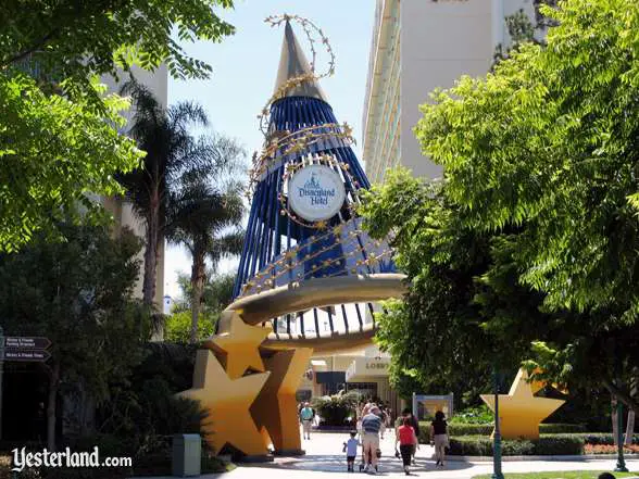 The entrance to the Disneyland Hotel from Downtown Disney at the Disneyland Resort