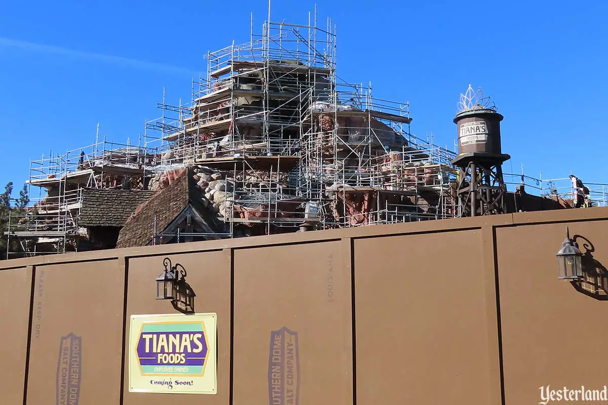 Tiana’s Bayou Adventure, under construction at Disneyland