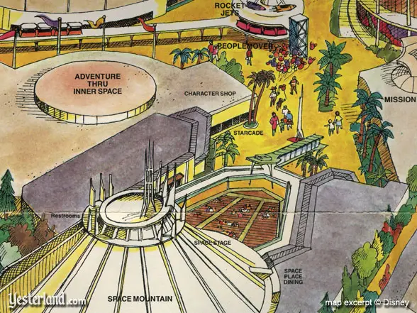 Excerpt from 1983 Disneyland souvenir map