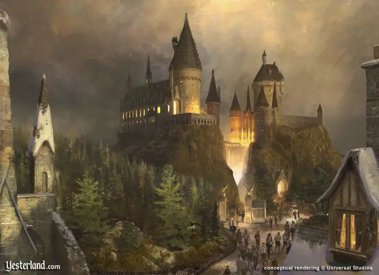 Conceptual rendering of Hogwarts © Universal Studios