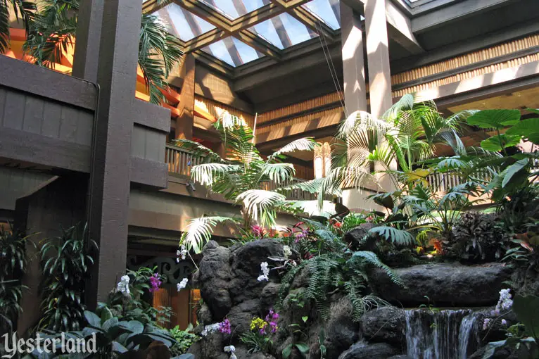Waterfall Garden in the Great Ceremonial House at Disney's Polynesian Resort
